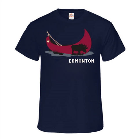 Edmonton T-Shirt for Youth in Navy by Red Canoe