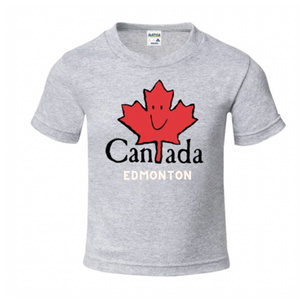 Edmonton T-Shirt Kids Happy Leaf Canada