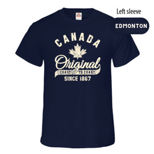 Edmonton T-Shirt Adult Navy - Canada Original