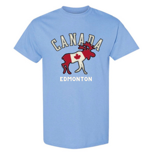 Edmonton T-Shirt Adult Carolina Blue Heritage Moose