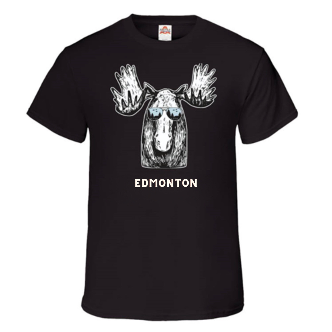 Edmonton T-Shirt Adult Black - Moose Shades