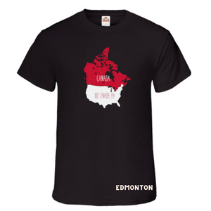Edmonton T-Shirt Adult Black Not Canada Eh!
