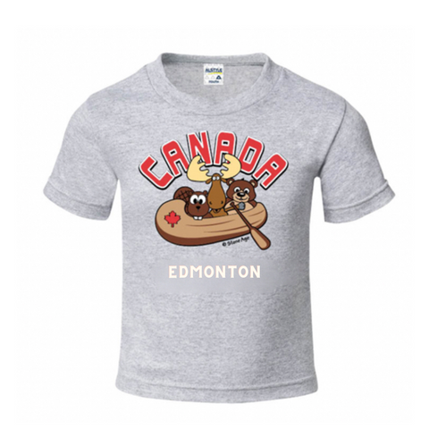 Edmonton T-Shirt Kids Sport Grey  - Canada Canoe