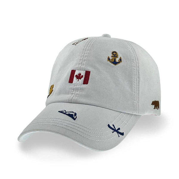 Canada Icons All-Over Embroidery Cotton Cap: Pine