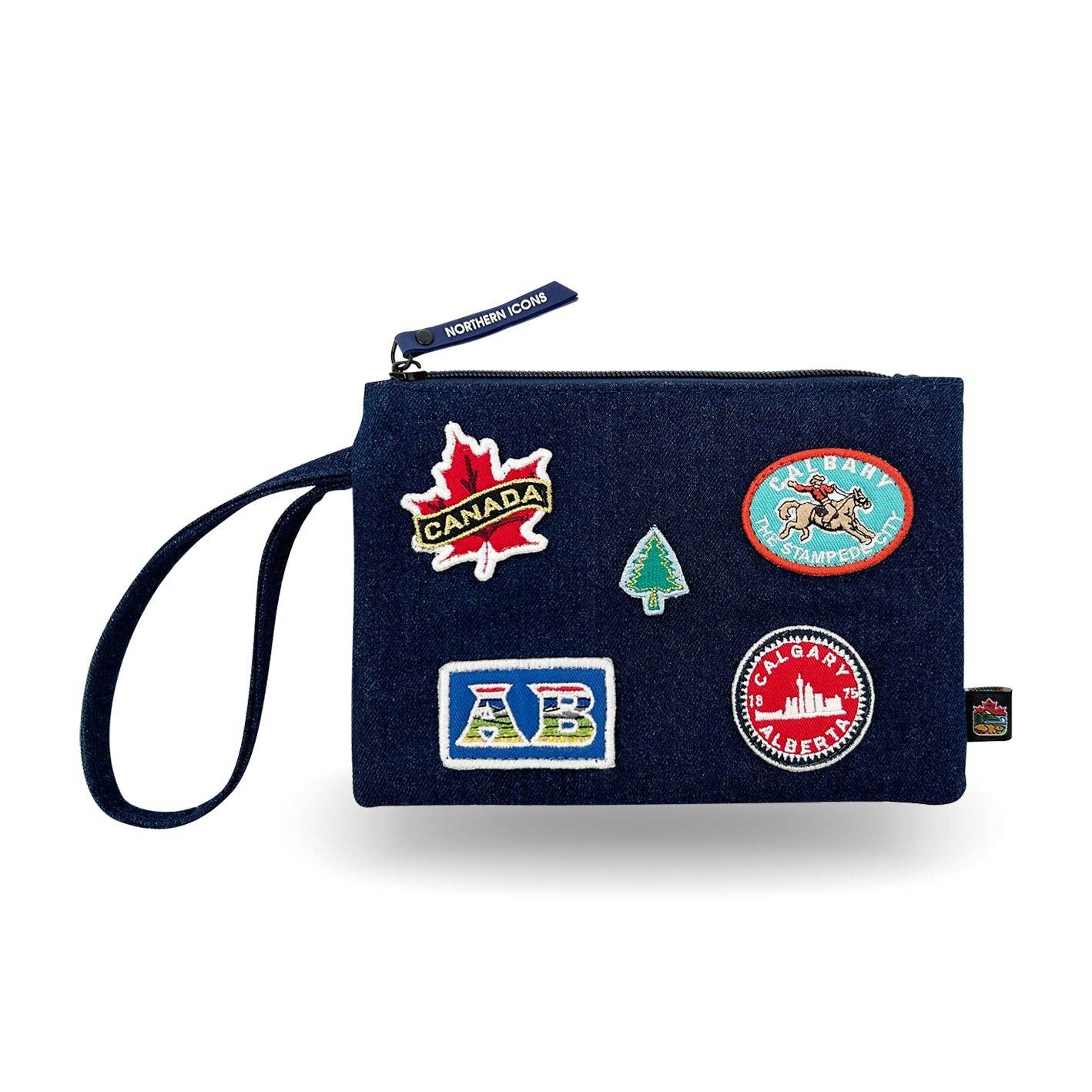 CALGARY ZIP JEAN POUCH: Navy