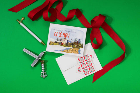 Season's Greetings From Calgary -  Greeting Card