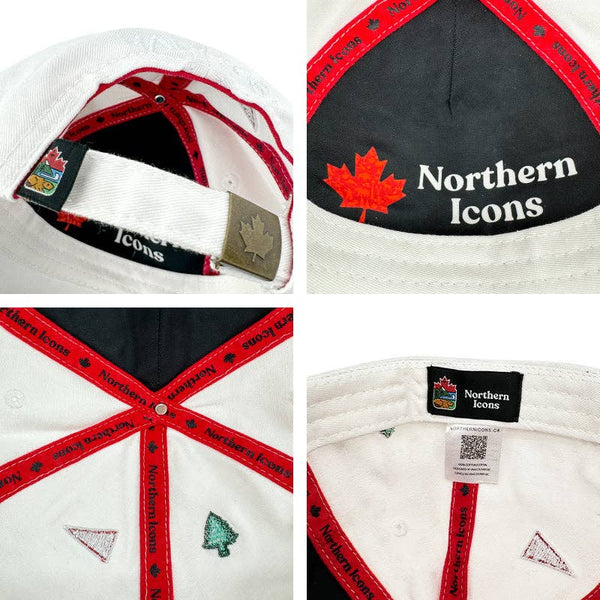 Canada Icons All-Over Embroidery Cotton Cap: Pine