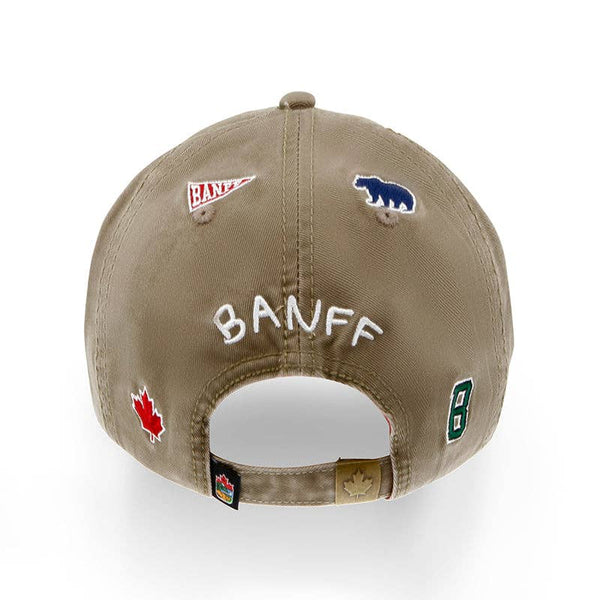 Banff Icons All-Over Embroidery Cotton Cap: Black