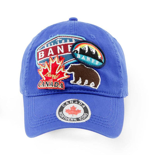 Banff Assorted Embroidery Badge Cap: Navy