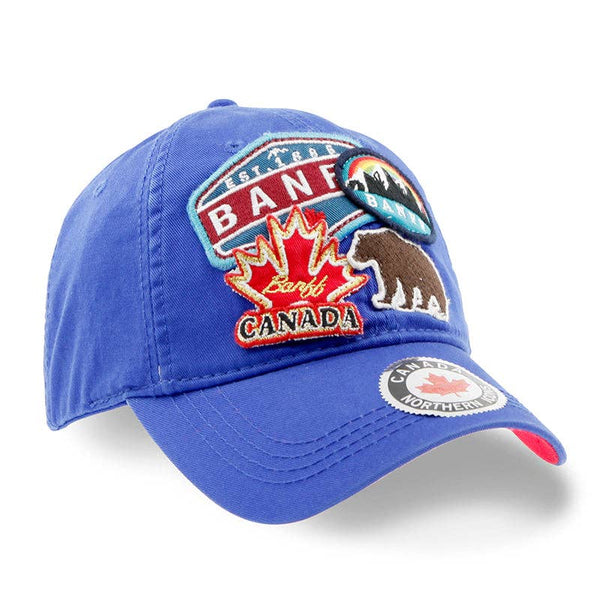 Banff Assorted Embroidery Badge Cap: Navy