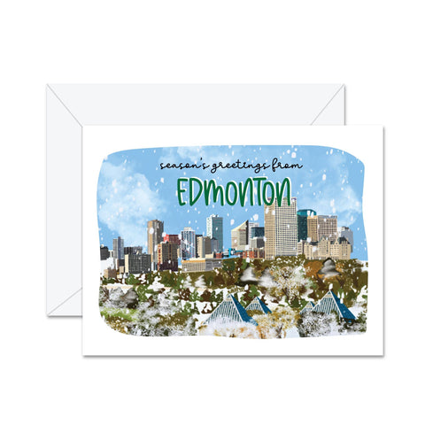 Season's Greetings From Edmonton -  Greeting Card