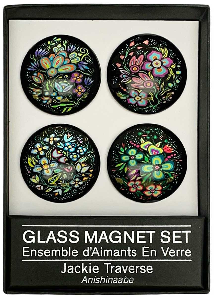 Indigenous Fridge Glass Magnets Set By Jackie Traverse II