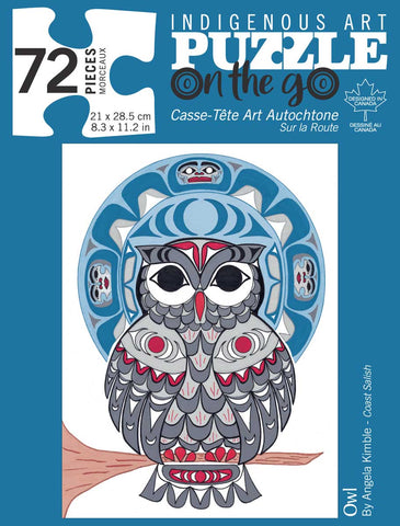 Indigenous design Owl 72 PIECES PUZZLE