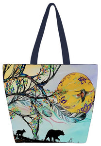 Indigenous Designed Tote Bag Heavy duty tote bag Guidance