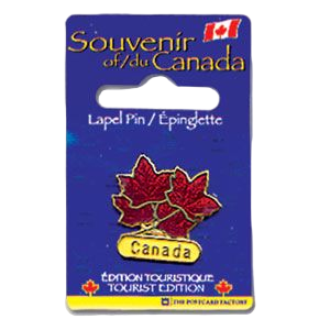 Canada Souvenir Lapel Pin - Maple Leaves