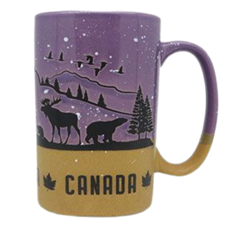 Canadian Wildlife Purple Color Mug