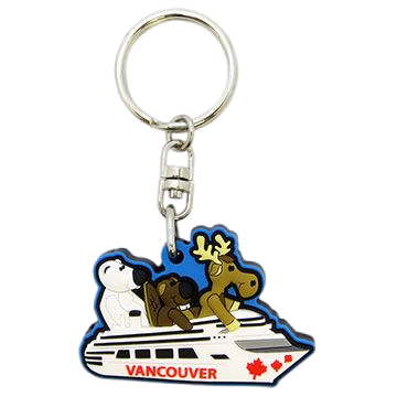 Vibrant Vancouver Souvenir Keychain featuring iconic city landmarks and designs, a perfect memento of your visit to the beautiful city of Vancouver