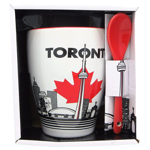 Canada Gift Mug with Spoon - Toronto Souvenir