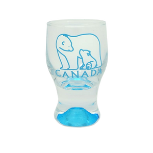 Shots Footed Glass Logo with Polar Bear
