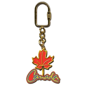 Red Maple Leaf Souvenir Keychain from Canada