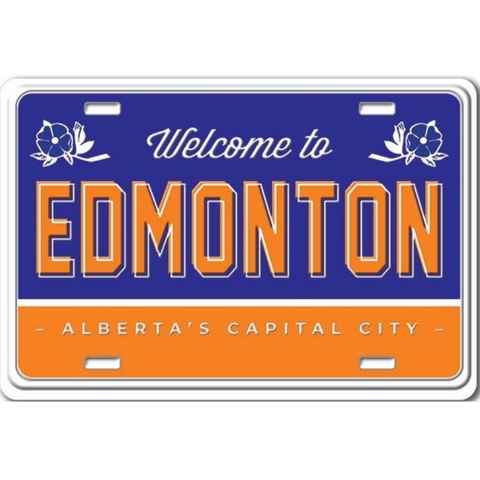 Canada Souvenir Postcards Special Edmonton License Plate