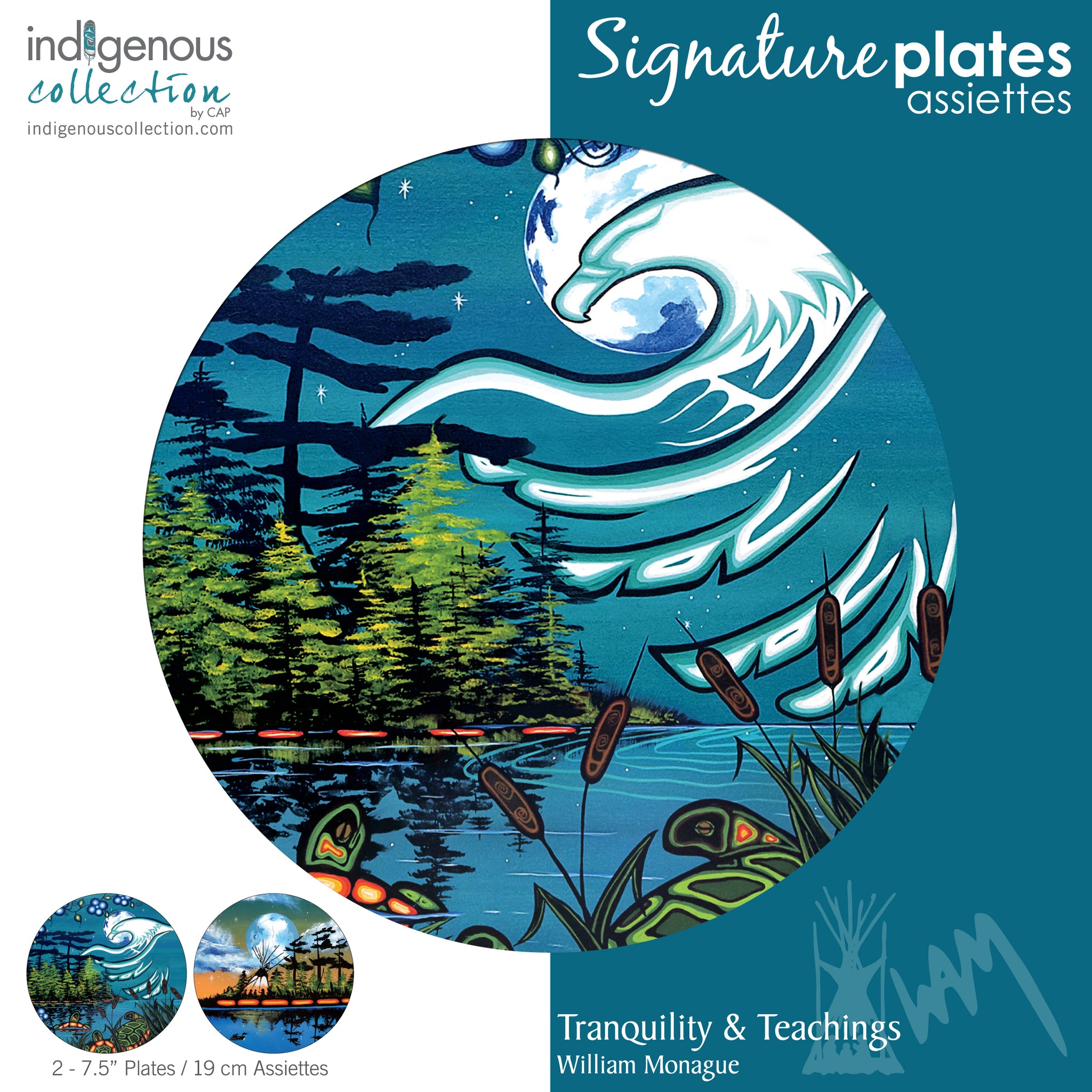Indigenous Designed Plates Tranquility By William Monague