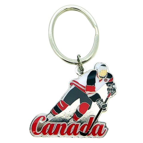 Canada Souvenir Hockey Player Key Tag
