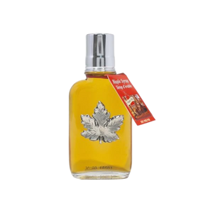 Grade A Pure Organic Canadian Maple Syrup, 100ml Flask Bottle, Maple Leaf Shape
