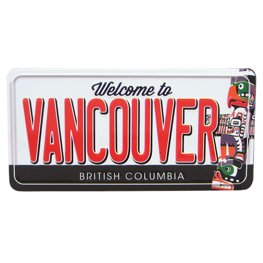 Special Souvenir Vancouver Metal License Fridge Magnet