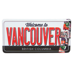 Special Souvenir Vancouver Metal License Fridge Magnet