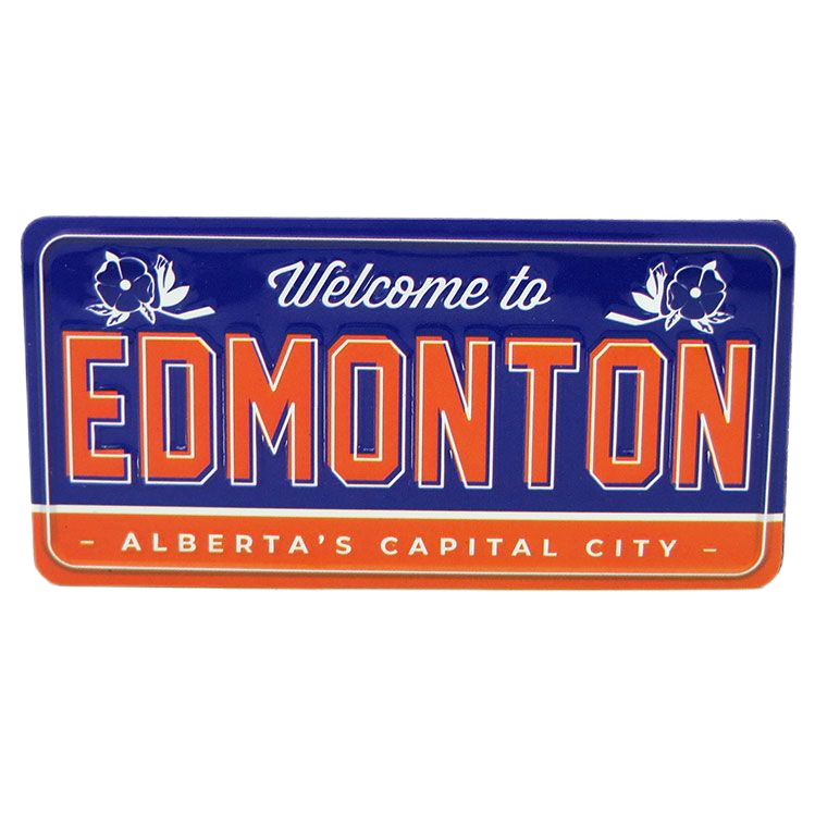 Canada Souvenir Edmonton License Plate Magnets 