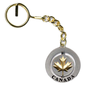 Maple leaf-shaped Canada souvenir keychain, a perfect memento of your visit to Canada