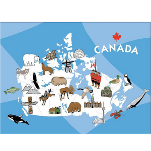 Souvenir Fridge Magnet Map of Canada
