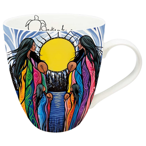 Indigenous Designed Mug Mother Daughter Water Song By Jackie Traverse