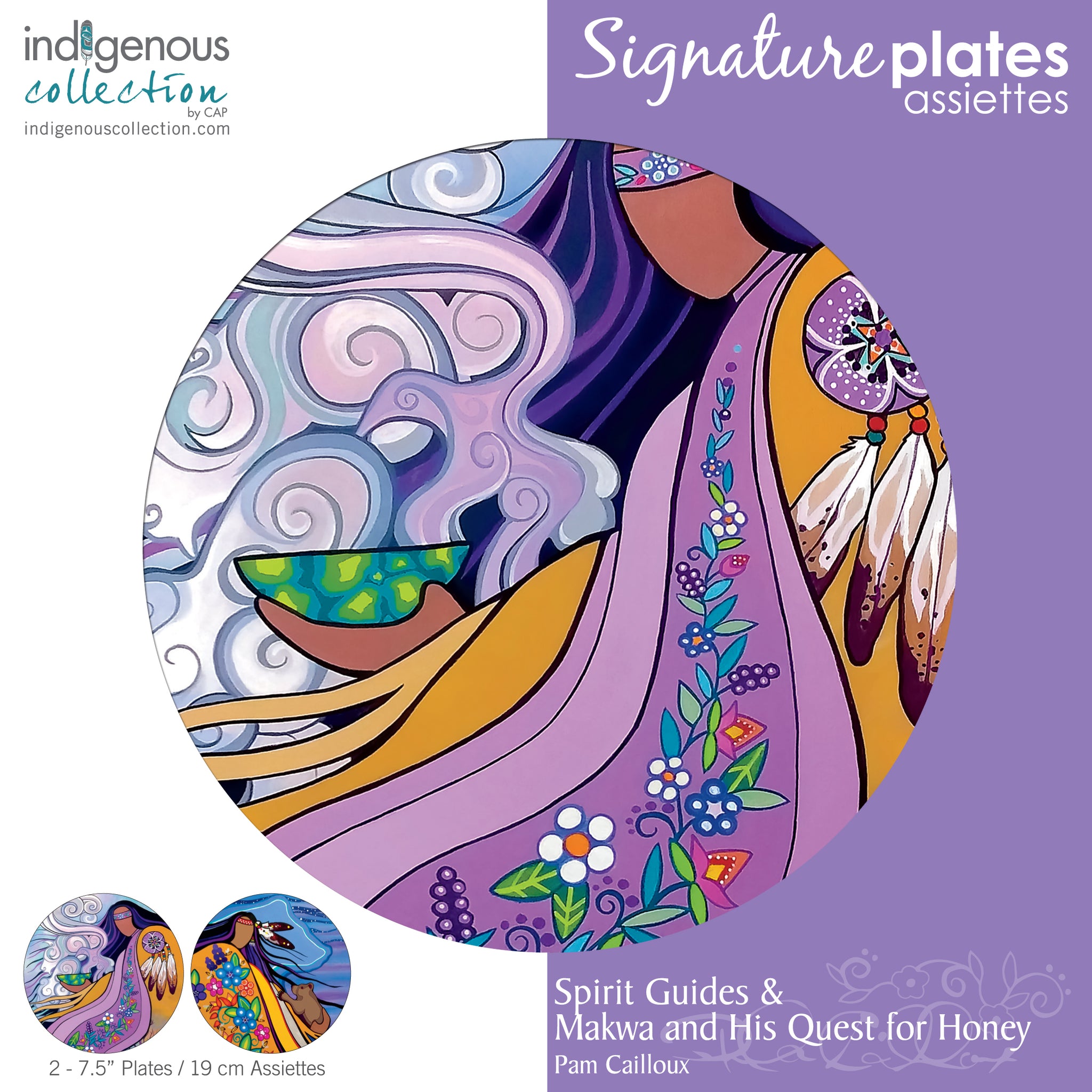 Indigenous Designed Plates Spirit Guides By Pam Cailloux