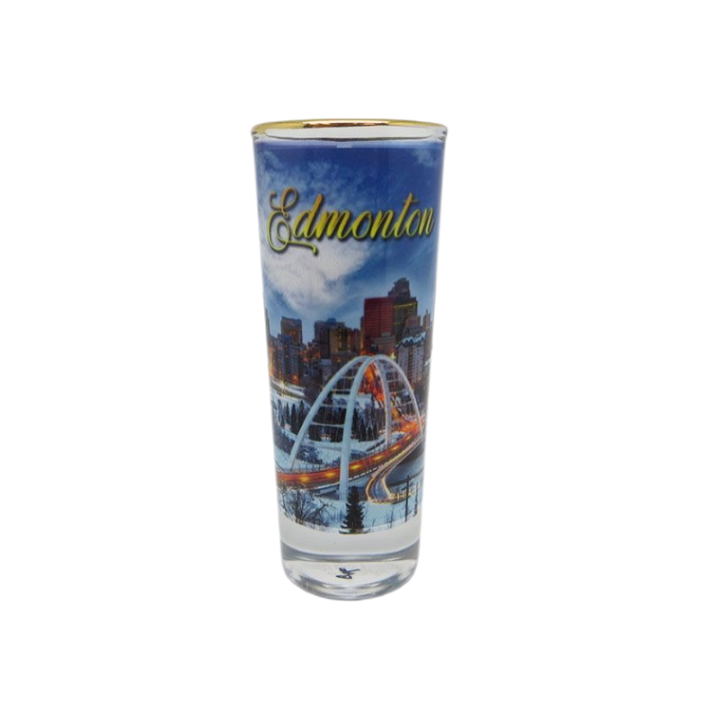 Shooter with Gold Rim 2oz Edmonton Cityscape in Winter