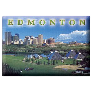 Edmonton Souvenir Fridge Magnet Skyline