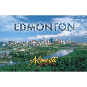 Edmonton Cityscape in Spring Souvenir Fridge Magnet