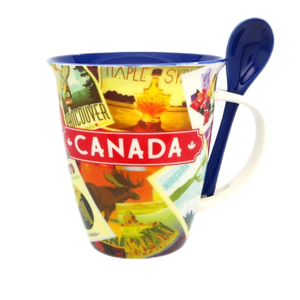 Canada Blue Mug with Spoon