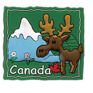 Cute Souvenir Fridge Magnet Canada Animal Moose
