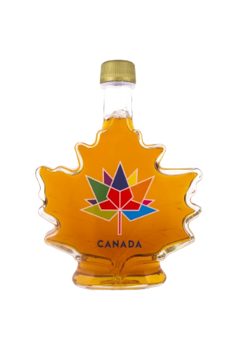 Grade A Pure Organic Canadian Maple Shape Syrup in Maple Leaf Bottle 250ml